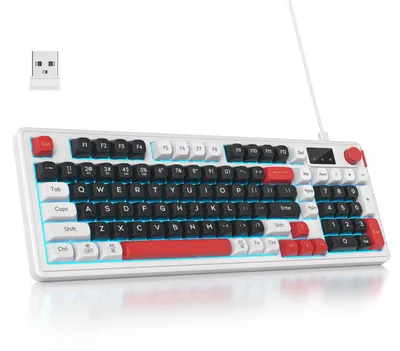 Obrázok produktu pre Bezdrôtová herná klávesnica s RGB podsvietením, tichou membránovou technológiou a numerickou klávesnicou