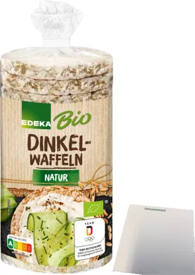 Produktbild von Edeka  Dinkelwaffeln natur (120g Packung) + usy Block