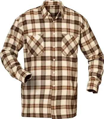Produktbild von NEVADA Flanell-Hemd, Beige/Braun/Blau kariert Größe M (39/40)