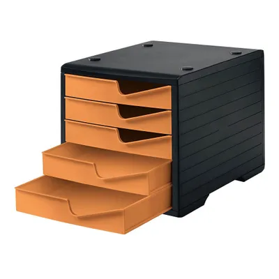 Produktbild von styro Schubladenbox styroswingbox apricot 275-8430.4194, DIN A4 mit 5 Schubladen