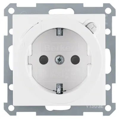 Zdjęcie produktu dla Berker 47081909, Typu F, Biały, Termoplastyczny, 250 V, 16 A, 50/60 Hz