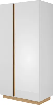 Produktbild von Moderner 2-türiger Kleiderschrank Arco A Weiß/Grandson Eiche 96,5x193,5x54 cm mit Soft-Close