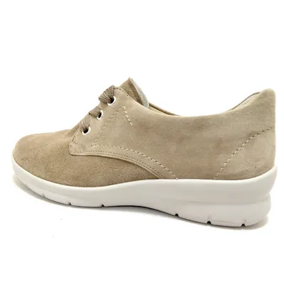 Produktbild von Semler Damen Schnürschuhe Sportlich Gummisohle beige