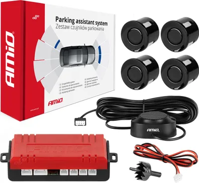 Image de Kit de Capteurs de Stationnement Noir 4 Sens avec Buzzer AMIO-01567