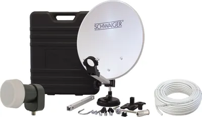 Produktbild von Camping Satellitenanlage Hellgrau Stahl 35 cm