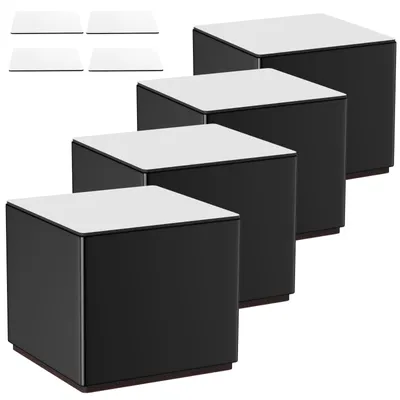 Möbelfüße aus Kohlenstoffstahl, 4 Stück, 5 cm, quadratisch, schwarz