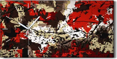 Produktbild von Wandbild Leinwand Bilder Wanduhr Geräuschlos Kunstdruck 60x30 Abstraktion - weiße Hände