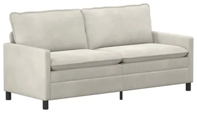 Image de vidaXL Canapé Crème 196 x 81 x 87,5 cm Samt