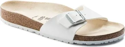 Image de Sandales Birkenstock Madrid blanches Birko-Flor normales unies