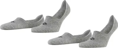 Produktbild von Burlington Everyday invisible herensokken (2-pack), katoen, grijs (light grey)