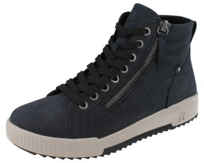 Zdjęcie produktu dla Rieker damskie skórzane buty za kostkę z zamkiem błyskawicznym W0164, rozmiar:39 EU, kolor:Niebieski