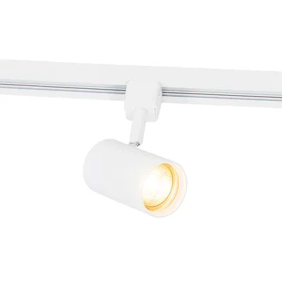 Produktbild von QAZQA - Modern Moderner 1-phasiger SchienenSpot I Spotlight I Deckenspot I Deckenstrahler I Strahler I Lampe I Leuchte weiß - Iconic Jeana I Wohnzimmer I Schlafzimmer - Aluminium Rund - LED geeignet G
