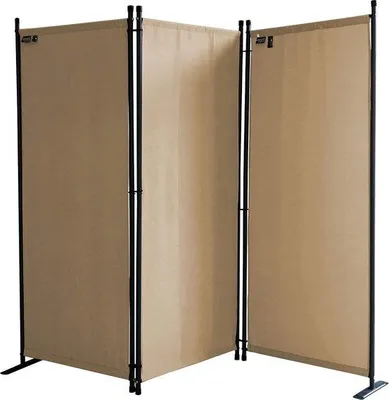 Produktbild von Famanu Paravent 3-teilig, 170 x 165 cm, beige, faltbar