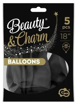 Zdjęcie produktu dla Balony czarne pastelowe Beauty&Charm