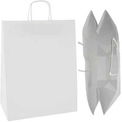 Produktbild von Torby Pro Weiße Papiertüten 30x17x42cm 25 Stück