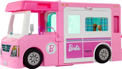 Produktbild von Barbie 3-in-1 Super Abenteuer-Camper, Barbie Auto, Barbie Wohnmobil, Barbie Wohnwagen