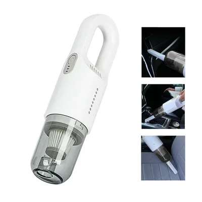 Produktbild von Handstaubsauger,8000Pa,120W Akku-Handstaubsauger mit LED Licht,2000mAh*3 Staubsauger,aufladbar HEPA Filter kabelloser Autostaubsauger,Weiß