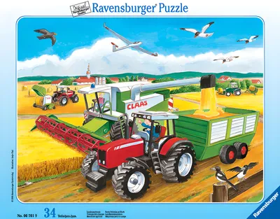 Produktbild von Ravensburger Puzzle - Rahmenpuzzle - Landmaschinen - 34 Teile