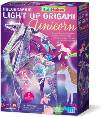 Obrázek produktu pro Kreativní sada - Holografický origami jednorožec se světly