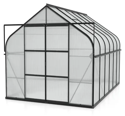 Produktbild von Vitavia Gewächshaus "Dione 9900" inkl. Stahlfundamentrahmen schwarz 9,9 m² 4 mm HKP