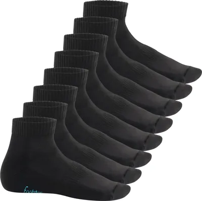 Produktbild von Footstar EVERYDAY! Damen & Herren Kurzschaft Socken mit Frottee-Sohle (8 Paar) - Schwarz 43-46