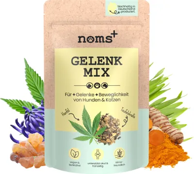 Produktbild von noms+ Gelenkmix 150g Sensitiv & vegan für Hunde + Katzen m. Teufelskralle und Kurkuma