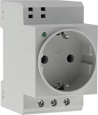 Produktbild von ChiliTec 22969 Schutzkontakt-Steckdose für Hutschiene mit LED, 230V, 16A, VDE