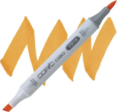 Immagine prodotto di COPIC Ciao Pennello e scalpello bifacciale, YR16 Albicocca