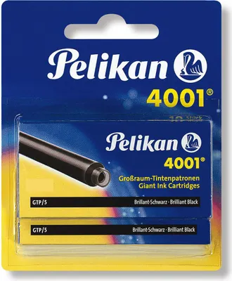 Produktbild von 20 Pelikan Großraum Tintenpatronen 4001® /Füllerpatronen/Farbe: brillant-schwarz