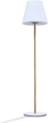 Image de Lampadaire Solaire Rechargeable LUMISKY STANDY WOOD SOLAR, H150 cm, LED Blanc Chaud Dimmable, Métal Couleur Bois Scandinave