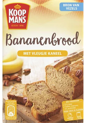 Produktbild von Koopmans Bananenbrood mit Zimtgeschmack, 320 g – Fertigmischung für saftiges Bananenbrot