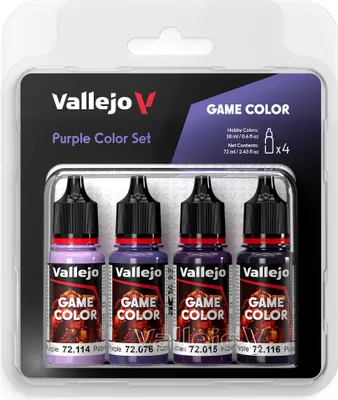 Produktbild von Vallejo Game Color Set - Purple Color Set - 4 x 18ml 72.382