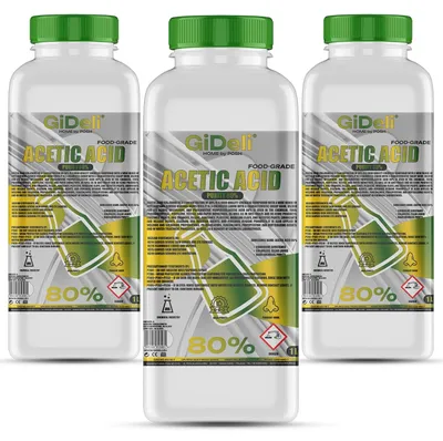 Produktbild von Essigsäure 80% 3L Konzentrat Reinigung Entkalkung Haushalt Essigessenz GiDeli