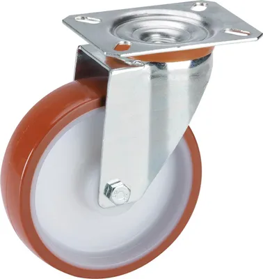Produktbild von Lenkrolle Polyurethan-Rad ø 100mm Transportrolle Industrierolle Tragkraft 150kg