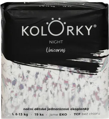 Immagine prodotto di KOLORKY NIGHT Pannolini usa e getta Eco Night L (8-13 kg) 19 pz