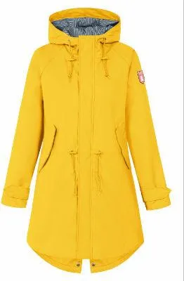 Produktbild von DERBE HAMBURG FRIESE TRAVEBY FISHER Damen Regenmantel, Größe:44, Farbe:Yellow/Navy