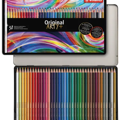 Obrázek produktu pro Prémiové pastelky - STABILO Original - 8778-6 - ARTY+ - 38 ks sada v plechu - 38 různých barev