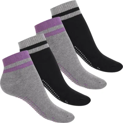 Produktbild von Celodoro Damen und Herren Yoga & Wellness Socken (4 Paar), ABS Söckchen mit Frottee-Sohle - Variante 1 39-42