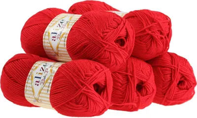 Produktbild von 5 x 100g Strickgarn ALIZE Baby Best uni Babywolle Wolle Antipilling 44 Farben