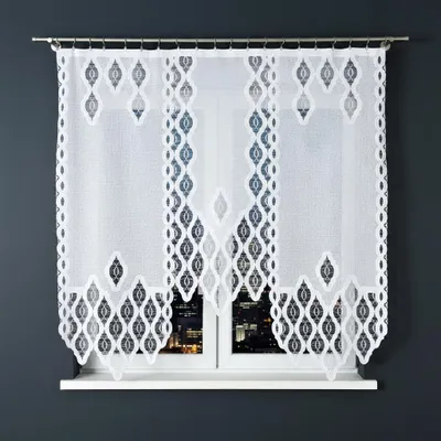 Obrázek produktu pro Dekorační oblouková krátká záclona na žabky OTTO 160 bílá 160x160 cm MyBestHome