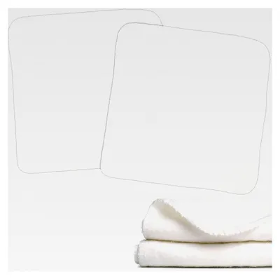 Produktbild von 10-teiliges Set - Moltontücher/Stoffwindeln - einfarbig weiß - 40 cm x 40 cm - 100 % Baumwolle - Mulltücher/Spucktuch/Waschlappen/Babytuch
