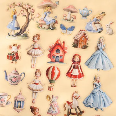 Obrázok produktu pre Samolepky do scrapbooku, priehľadné, 120 kusov, kreatívna dekorácia