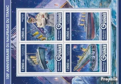 Produktbild von Briefmarken Guinea 2017 Mi 12326-12329 Kleinbogen (kompl. Ausgabe) postfrisch Titanic