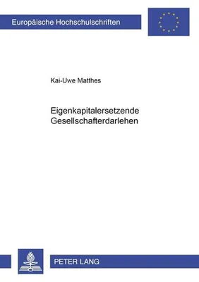 Produktbild von Eigenkapitalersetzende Gesellschafterdarlehen