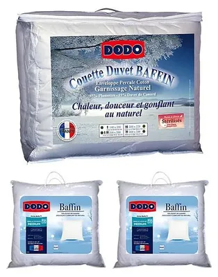 Produktbild von Set DODO, Bettdecke aus Naturstoff 240 × 260 cm und 2 Daunenkissen BAFFIN 65 × 65 cm