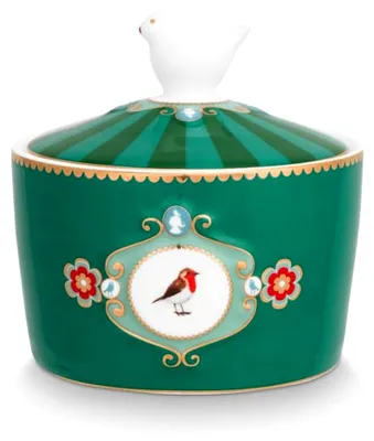 Produktbild von Zuckerdose Love Birds Medallion grün 300ml