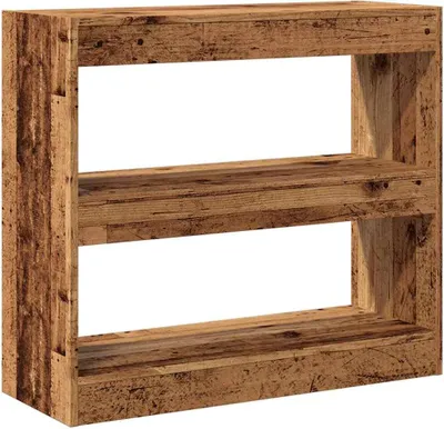 Zdjęcie produktu dla vidaXL Półka na książki/rozdzielacz do pokoju o wyglądzie starego drewna 80x30x72 cm