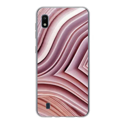 Produktbild von MuchoWow® Handyhülle Schutzhülle Hülle für Samsung Galaxy A10 Natursteine - Rosa - Großaufnahme Silikon Softcase Handy Hülle - Schutzhülle