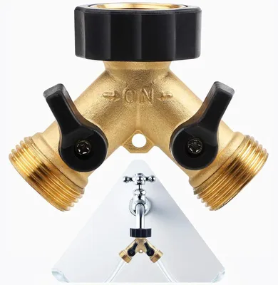 Produktbild von 3/4 Zoll Wege Gartenschlauch,Separatem Schalter,wasseranschluss verteiler,Y Verteiler Wasserhahn Verteiler 2 Wege Gartenschlauch Verteiler