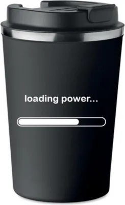 Obrázok produktu pre Prémiový termohrnček s potlačou LOADING POWER, káva, 350 ml, 0,35 l, KT_011
